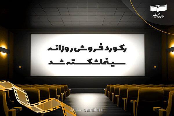 رکورد فروش روزانه سینما شکسته شد