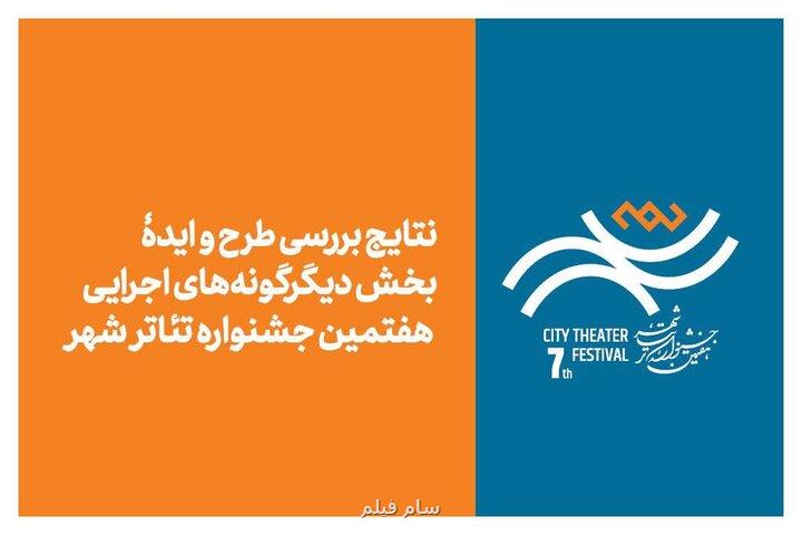 اعلام نتایج بخش دیگرگونه های اجرائی جشنواره تئاتر شهر اعلام نتایج بخش دیگرگونه های اجرائی جشنواره تئاتر شهر